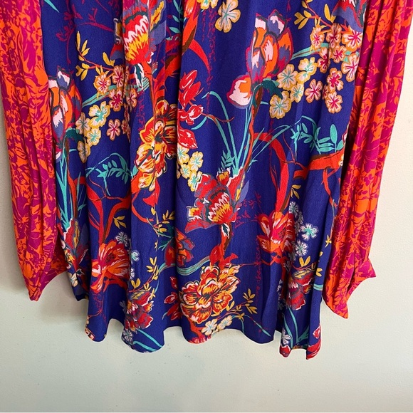 Sold Soft Surroundings Colorful Button-Up Tunic Embroidered Floral - Picture 16 of 16